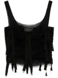 CAROLINE HU Tulle Bowknot top - Black