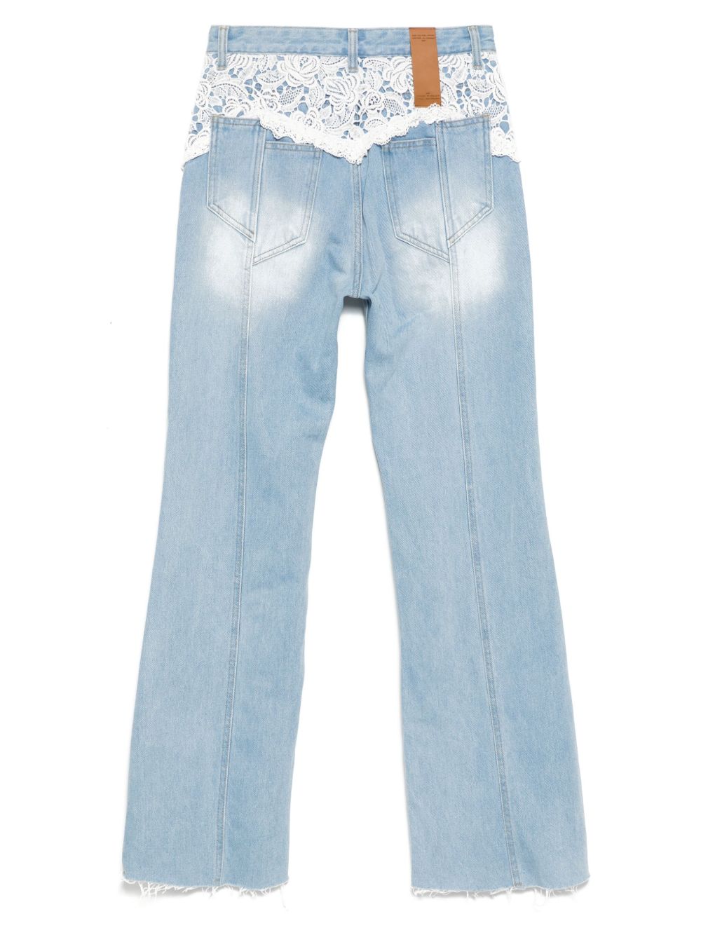 Rokh Jeans met kanten detail - Blauw