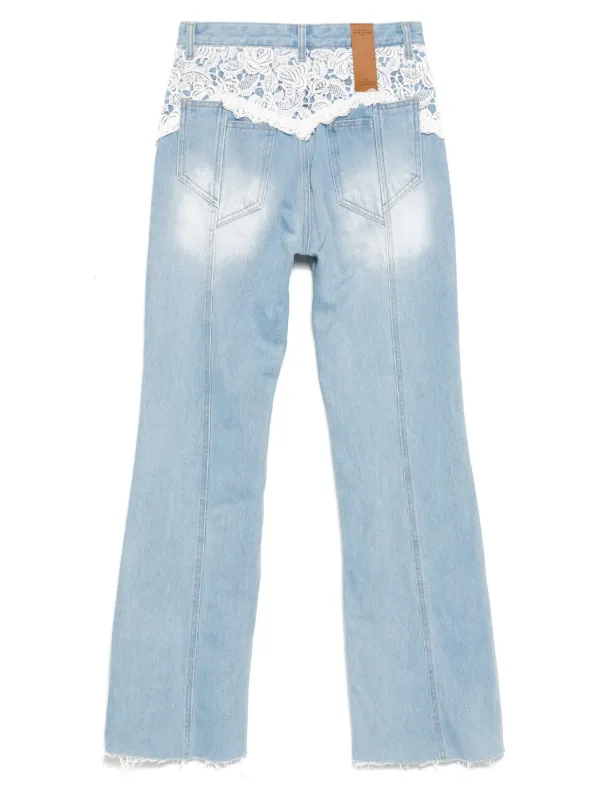 【限定セール！】 Lace Rokh Detailing FARFETCH | Blue | Jeans パンツ