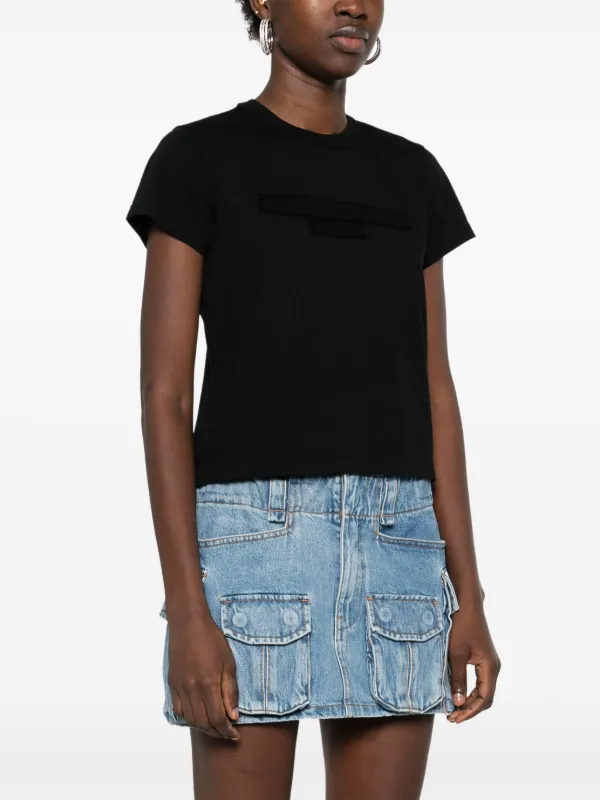 Alexander Wang logo-embossed T-shirt | Black | FARFETCH