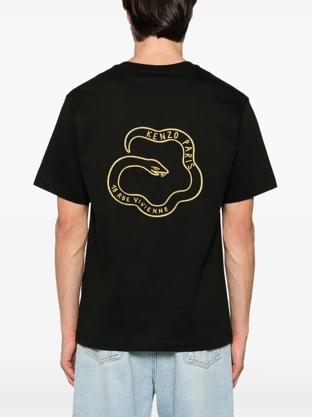 Kenzo T-shirt met geborduurd logo Zwart