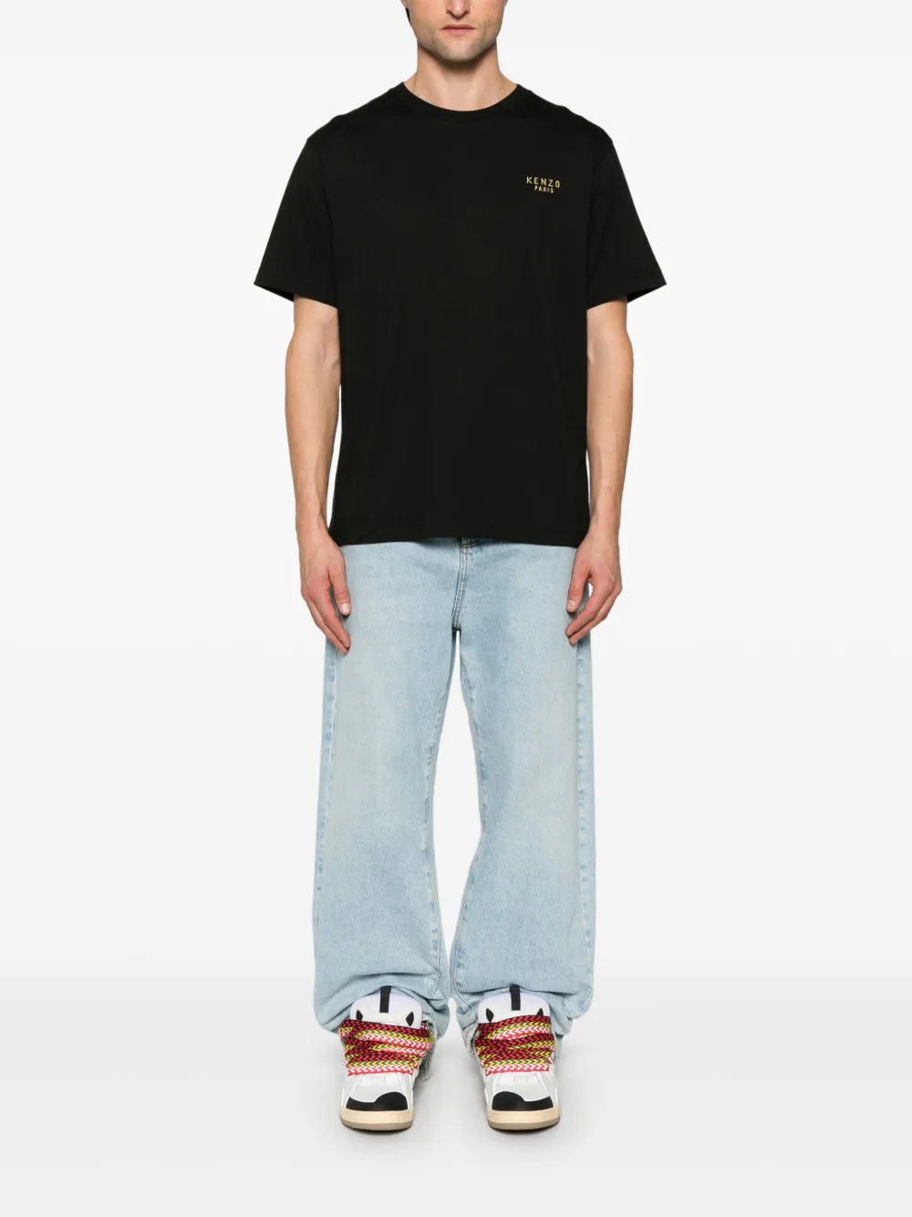 Kenzo T-shirt met geborduurd logo - Zwart