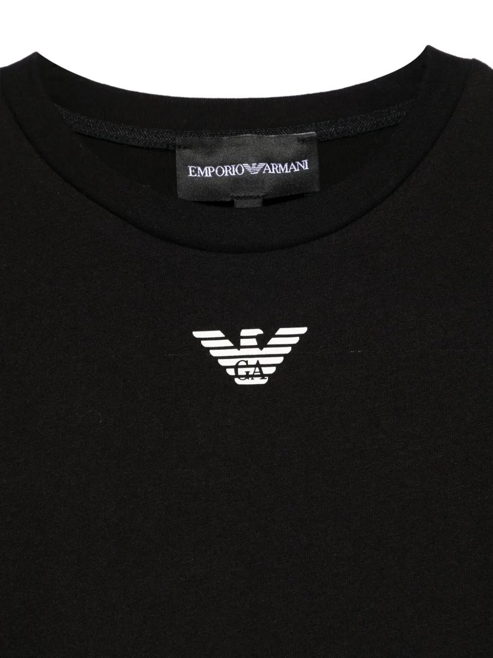 Emporio Armani Kids T-shirt met logoprint Zwart