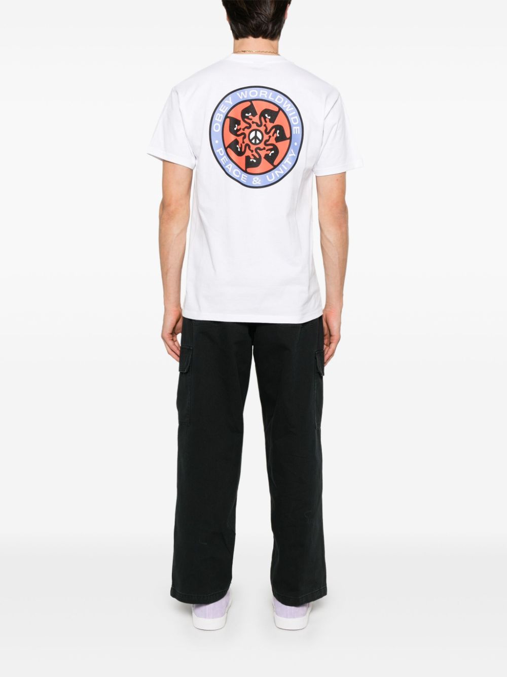 Obey Peace Wheel T-shirt - Wit