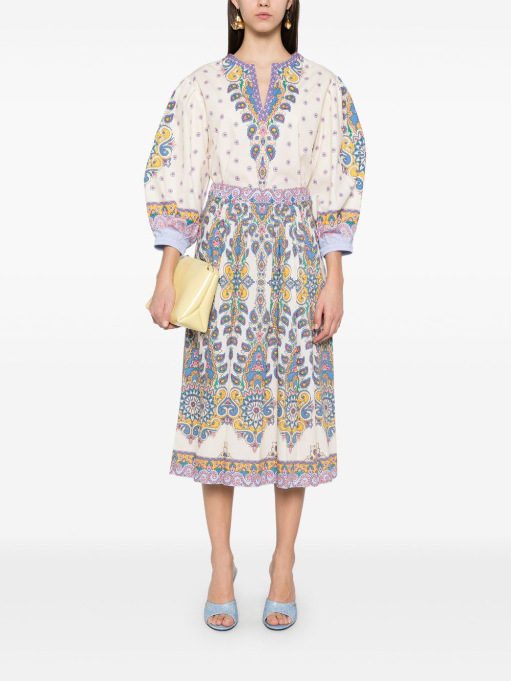 ETRO Blouse met paisley-print - Wit