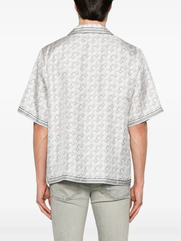 Tシャツ・カットソー AMIRI MA QUAD JACQUARD CAMP SHIRT (AMSTCA1070 ALABASTER) AMIRI Quad Jacquard Camp Shirt | italist