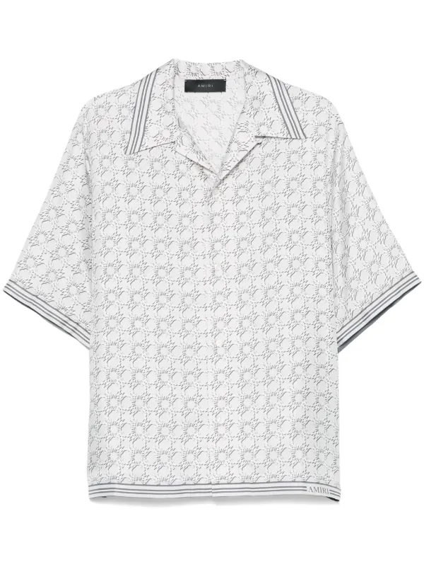 AMIRI★MA Quad シャツ AMIRI MA Quad Bowling Shirt | Blue | FARFETCH