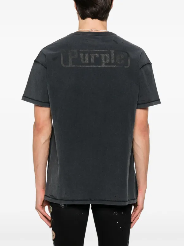 Purple Brand logo-print T-shirt | Grey | FARFETCH Purple Brand logo-print T-shirt | Grey | FARFETCH