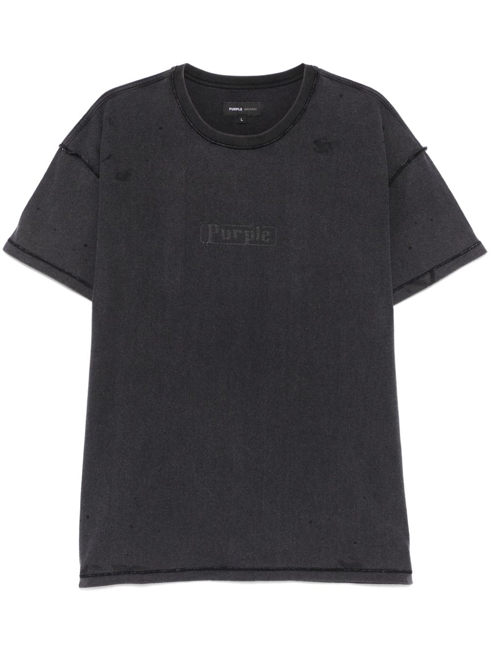 Purple Brand logo-print T-shirt - Grey