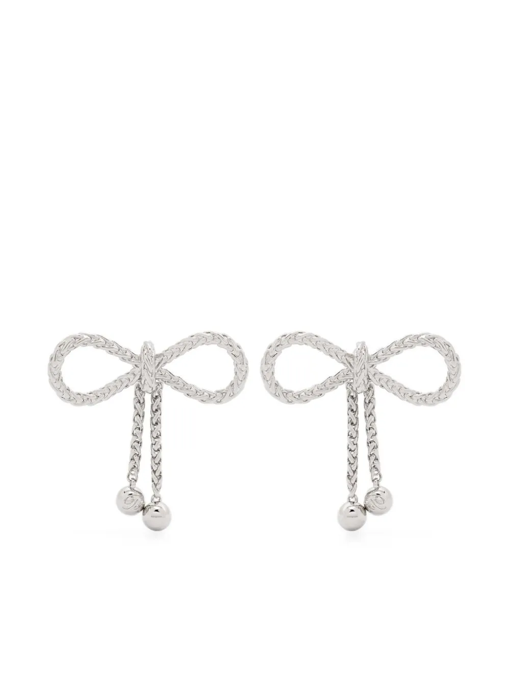 Blumarine Bow-motif Earrings In Silver