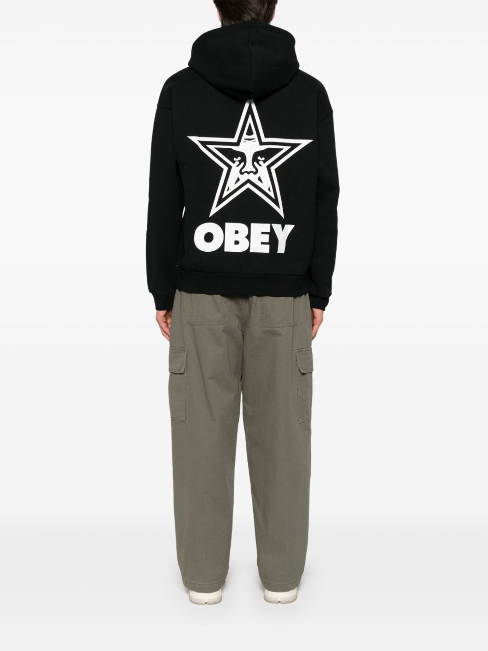 Obey Bold Star hoodie - Zwart