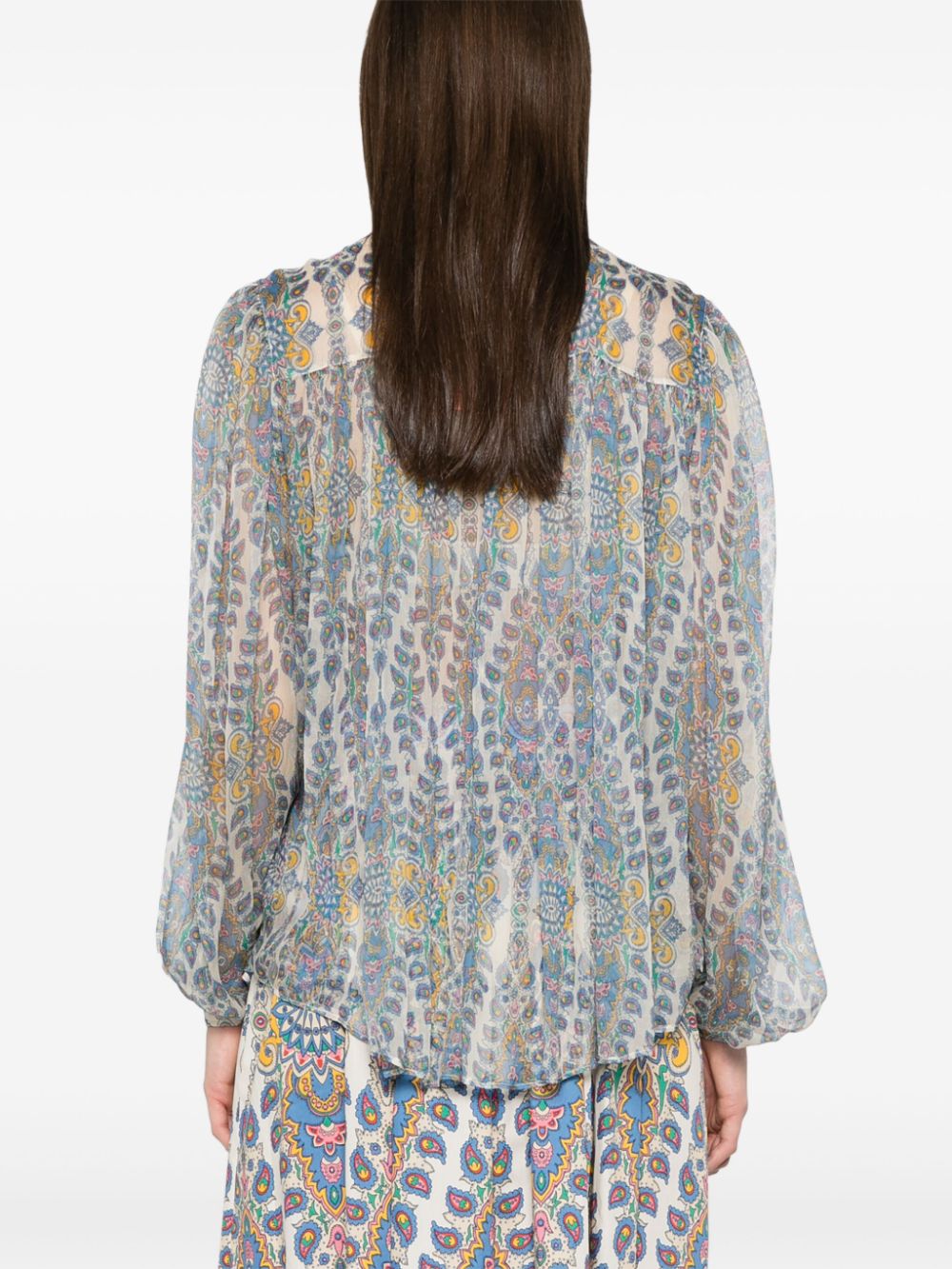 ETRO Blouse met paisley-print Grijs