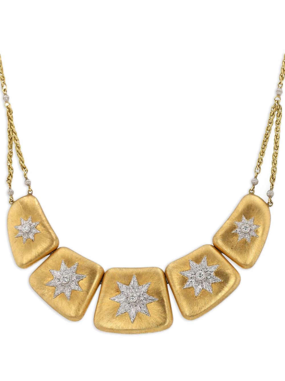 Buccellati Macri Classica necklace in yellow gold, white gold and diamonds