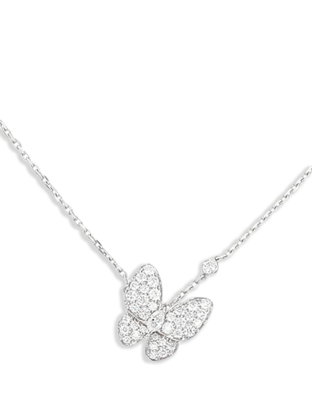 Van Cleef & Arpels 18kt yellow gold Deux Papillons diamond necklace - Silver