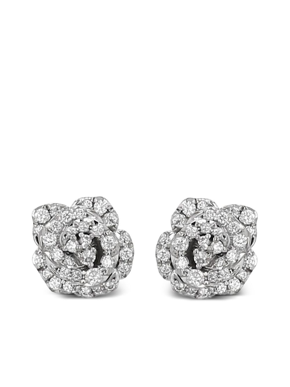 Image 1 of Christian Dior Pre-Owned pendientes Rose Dior Bagatelle en oro blanco de 18 ct con diamantes