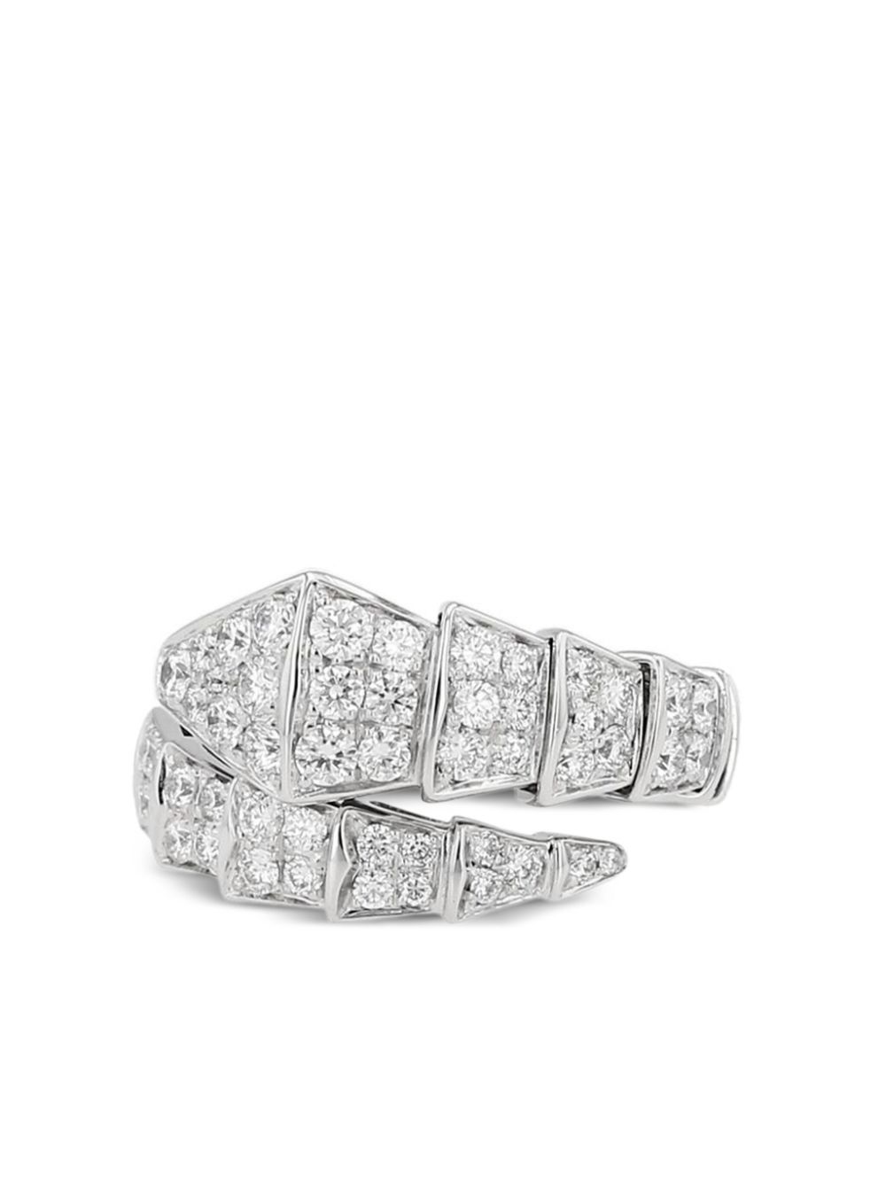 18K white gold Serpenti Viper diamond ring