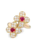 Van Cleef & Arpels 18kt yellow gold ruby and diamond ring