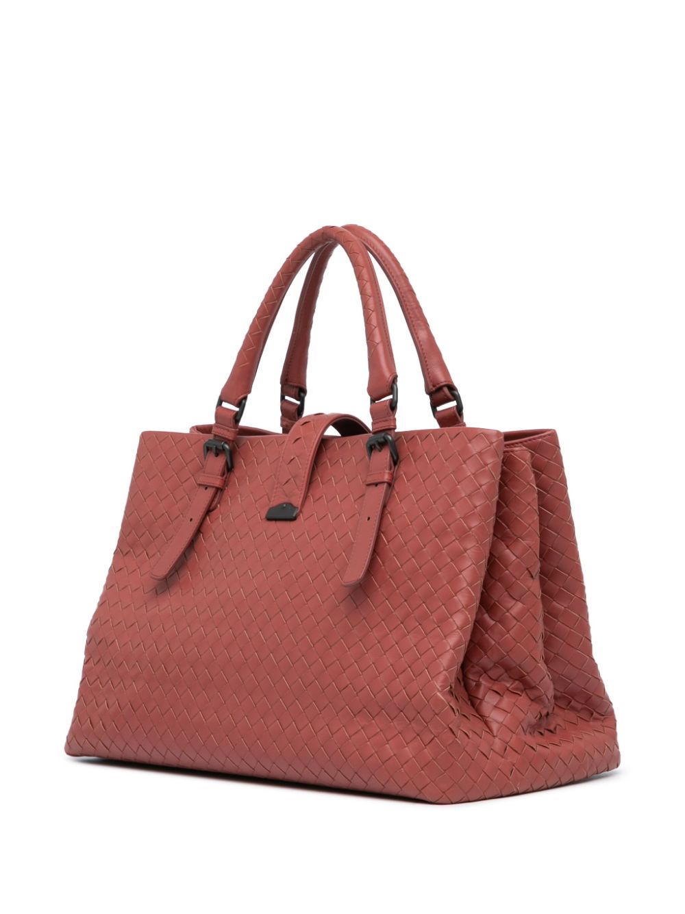 Bottega Veneta Pre-Owned 2012-2024 Medium Intrecciato Nappa Roma tote bag - Red