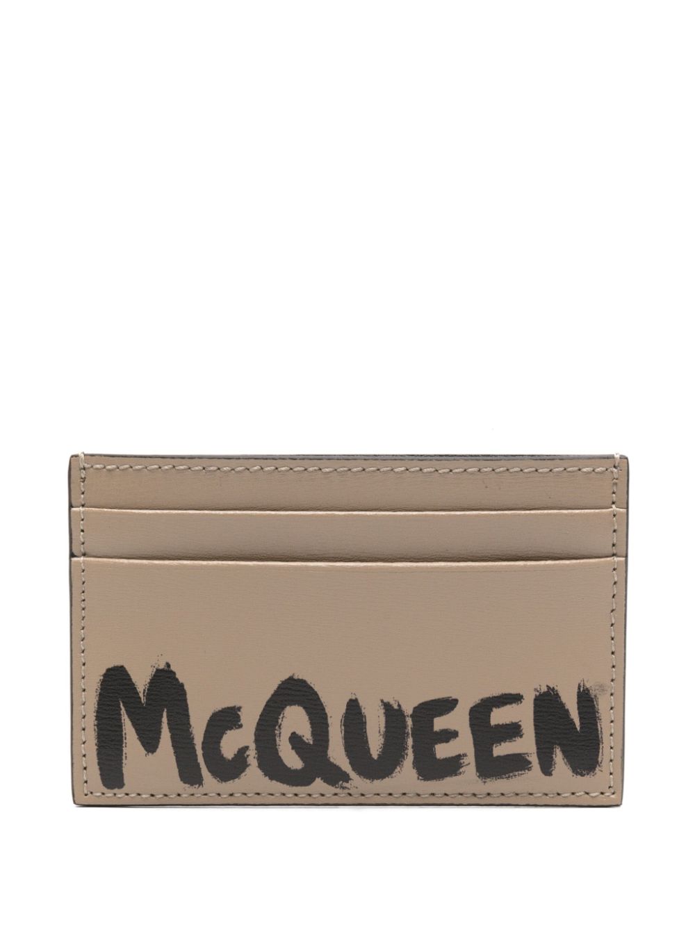 Alexander McQueen Graffiti pasjeshouder Beige