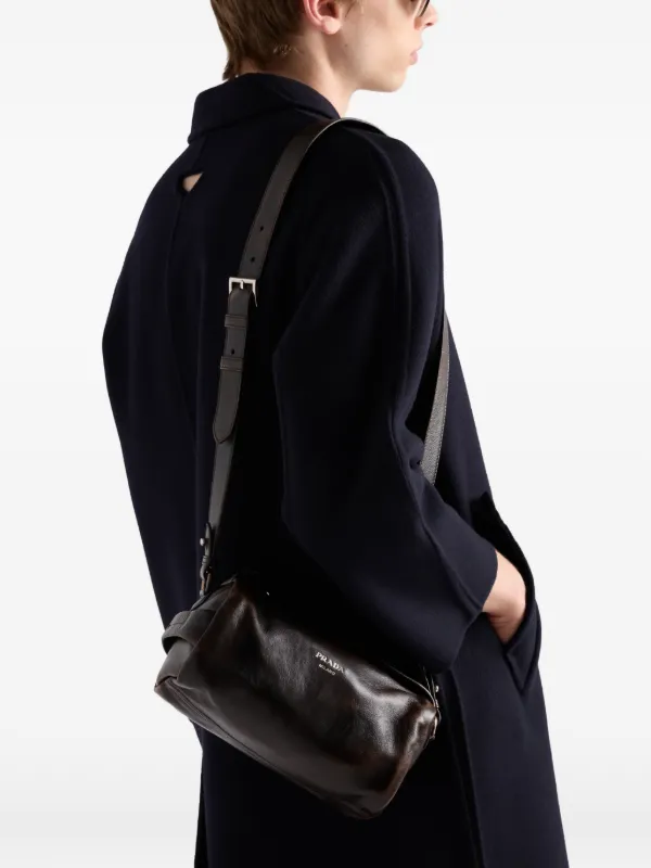 Prada Nappa Leather Shoulder Bag | Brown | FARFETCH