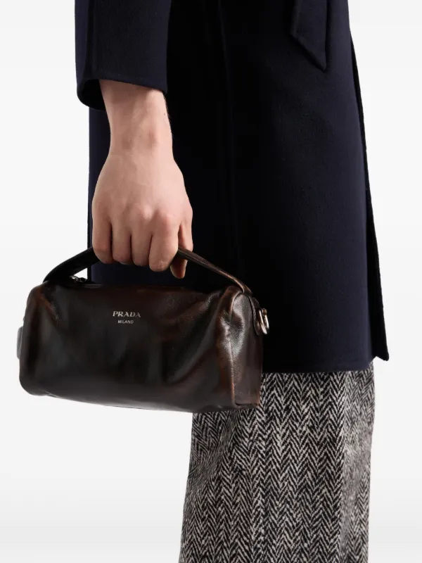 Prada Nappa Leather Shoulder Bag | Brown | FARFETCH