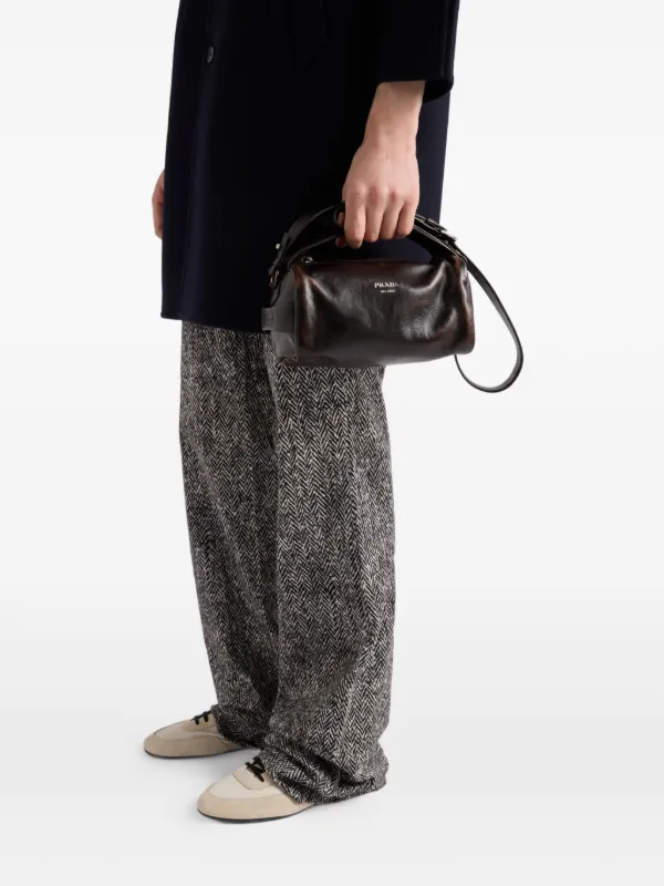 Prada Nappa Leather Shoulder Bag | Brown | FARFETCH