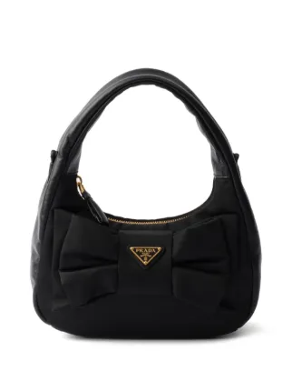 【PRADA】Re-Nylon ハンドバッグ Re-Nylon xサフィアーノレザー ミディアム トップハンドルバッグ