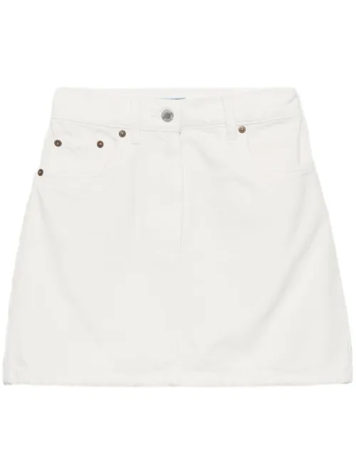 Prada minijupe en jean - Blanc - Prada - Modalova