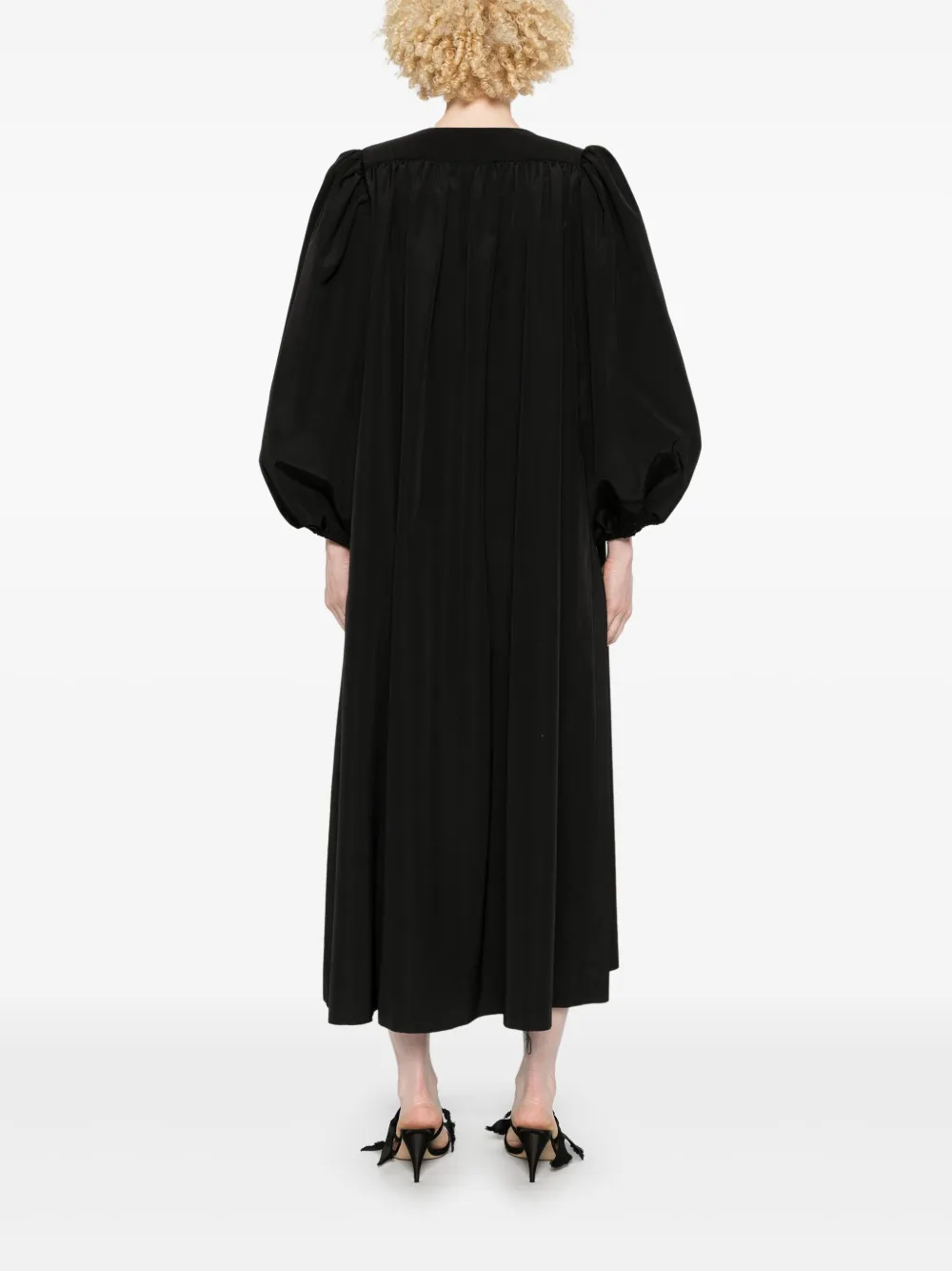 The Row Beauvoir midi-jurk Zwart