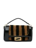 Fendi Pre-Owned 2010-2024 Shearling Pequin Baguette satchel - Black
