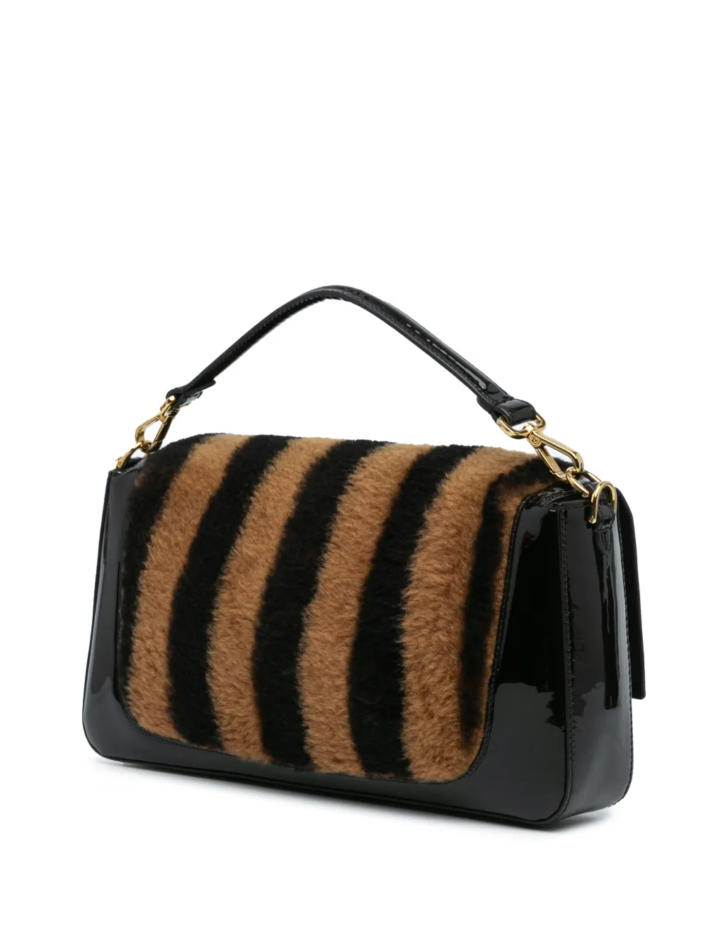 Fendi Pre-Owned 2010-2024 Shearling Pequin Baguette satchel | Pre-Owned | Image 2