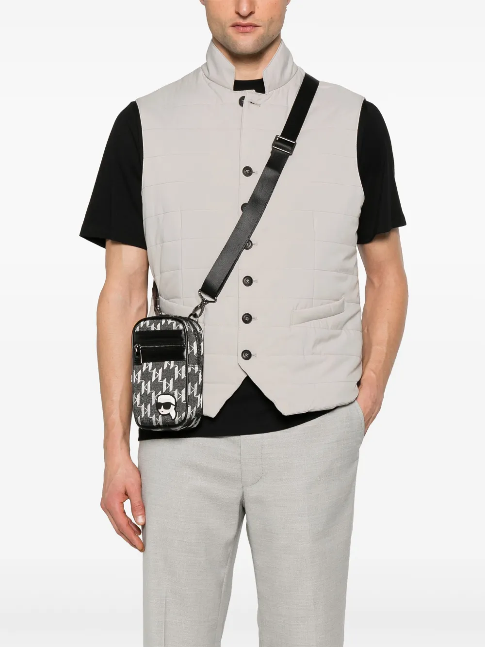 Karl Lagerfeld K/Voyage messengertas - Zwart
