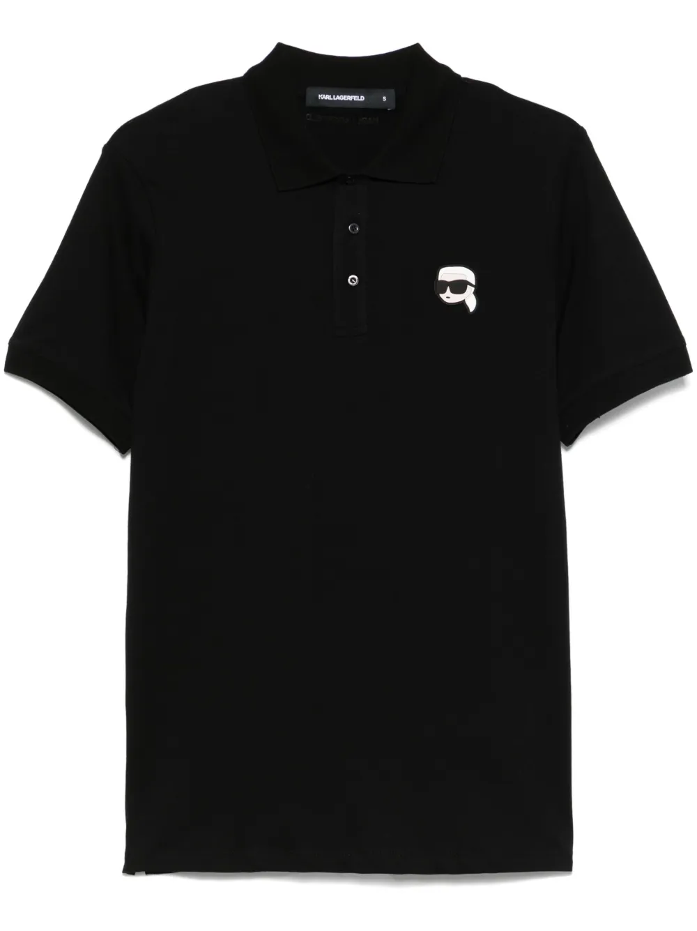 Karl Lagerfeld Poloshirt met logopatch Zwart