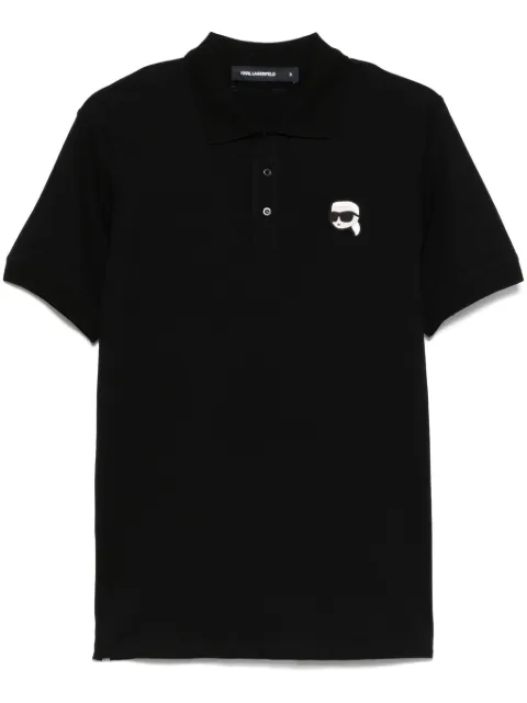 Karl Lagerfeld Poloshirt mit Logo-Patch
