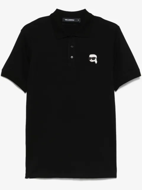 Karl Lagerfeld logo-patch polo shirt