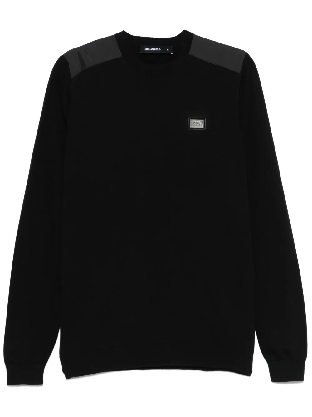 Karl Lagerfeld logo-plaque sweater | Black | Image 1