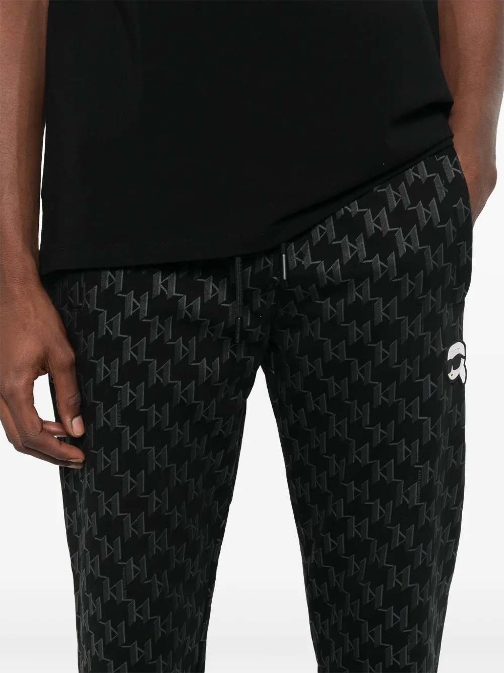 Karl Lagerfeld Trainingsbroek met logoprint Zwart