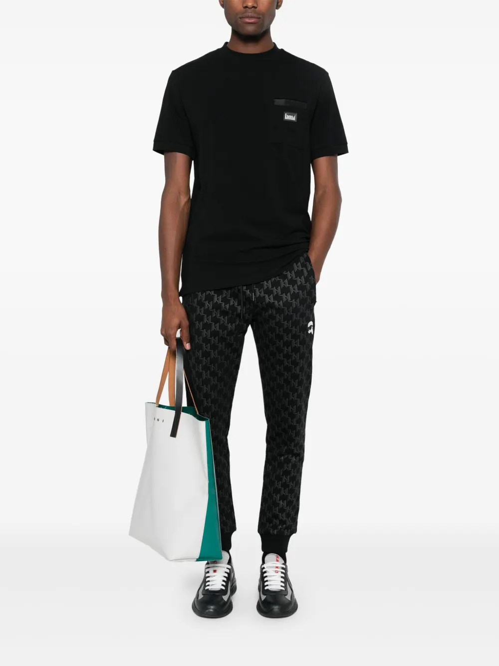 Karl Lagerfeld Trainingsbroek met logoprint - Zwart