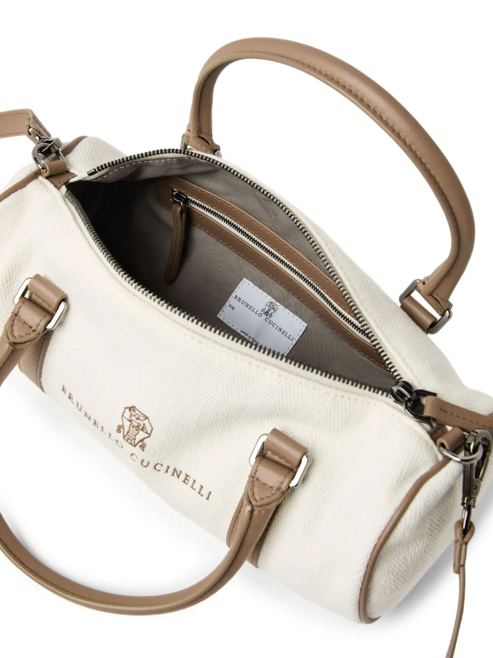Brunello Cucinelli Barrel shopper Wit
