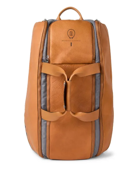 Brunello Cucinelli leather tennis bag