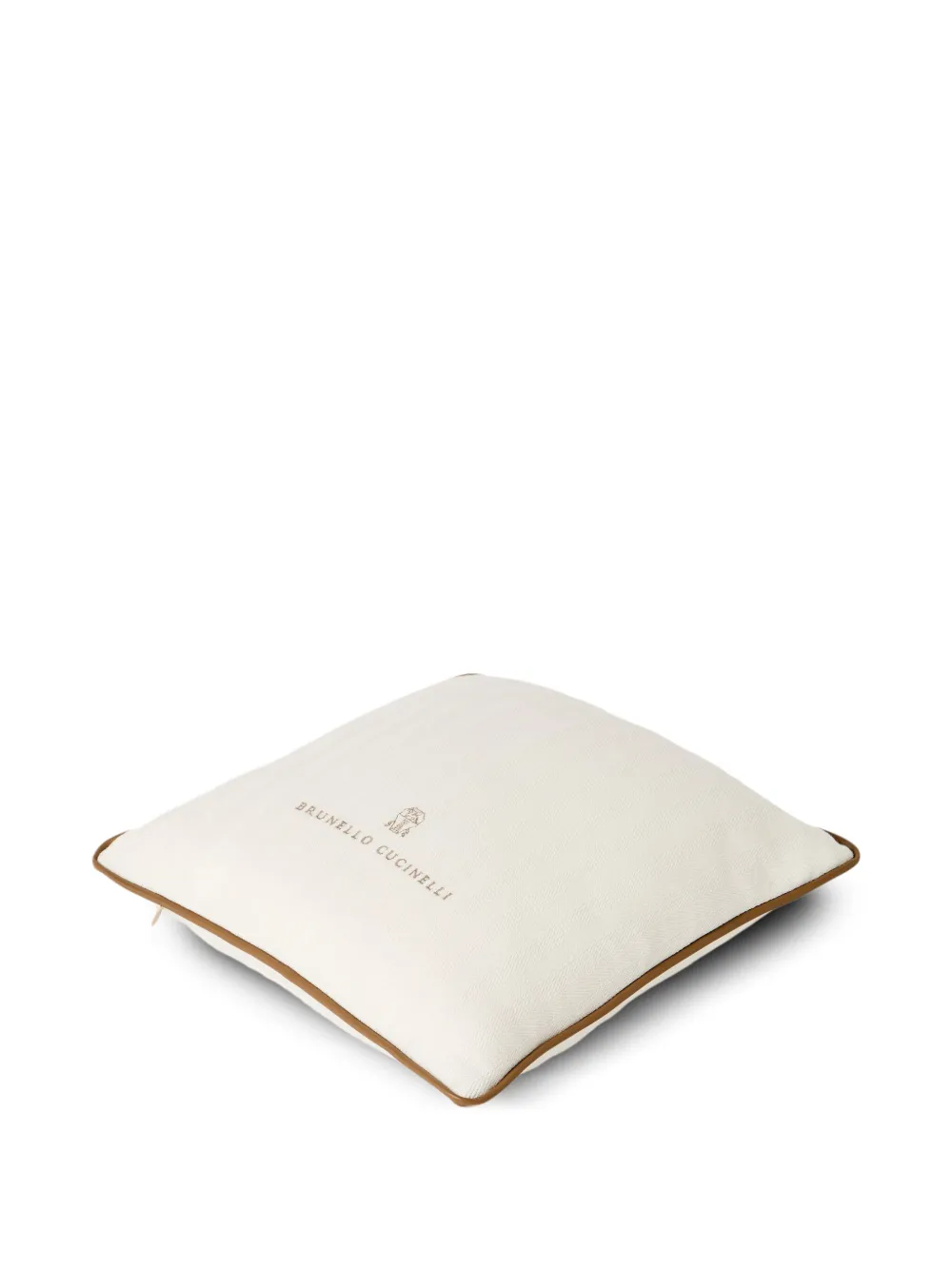 Brunello Cucinelli logo-embroidered cushion | Cushions | Image 2