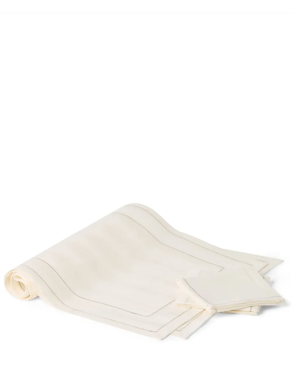 Brunello Cucinelli Runner And Napkins Set In Neutrals