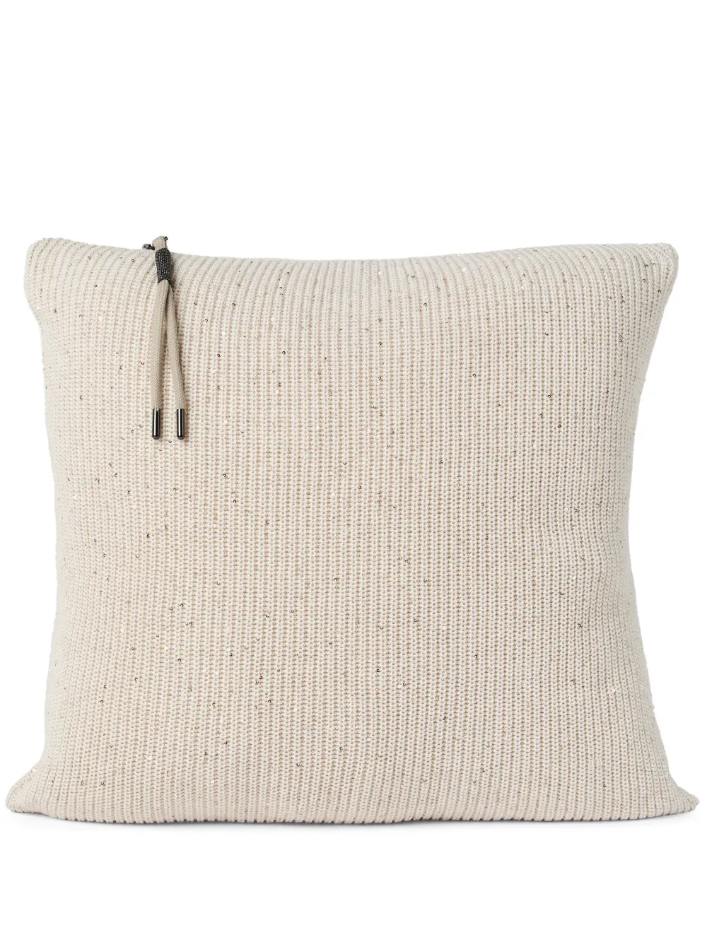 Brunello Cucinelli knitted cushion | Neutrals | Image 1