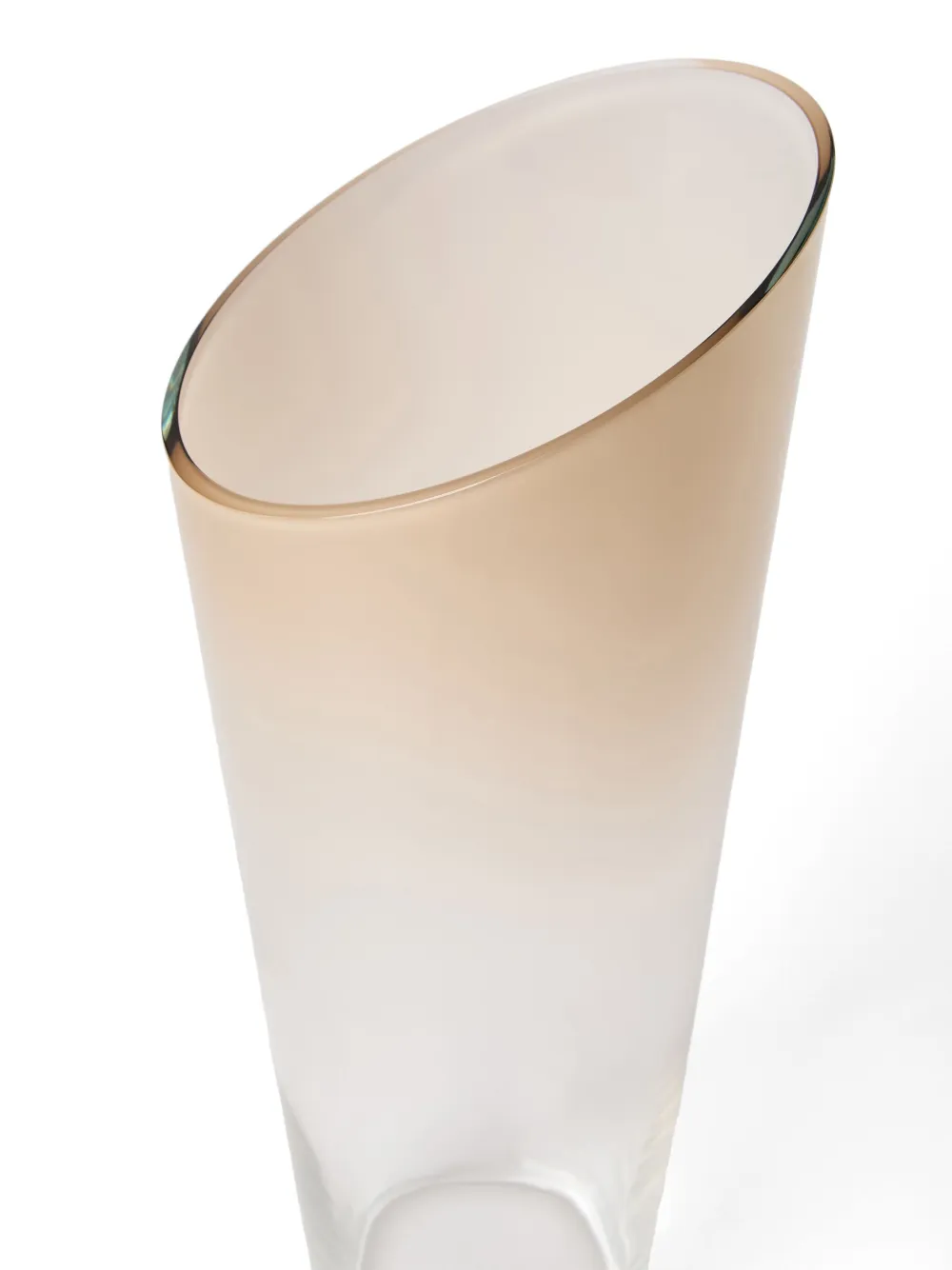 Brunello Cucinelli Grote Murano glazen vaas - Bruin