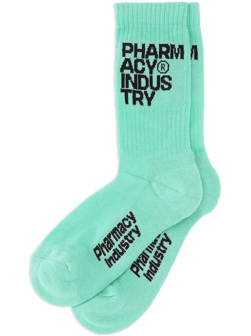 Pharmacy Industry Logo-intarsia Socks In Green