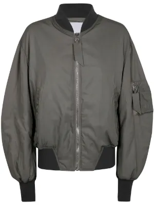 ブルゾン THE ATTICO Women Bomber Jackets 246WCB56L094D002 Silver Anja'' silver bomber for Women | THE ATTICO®