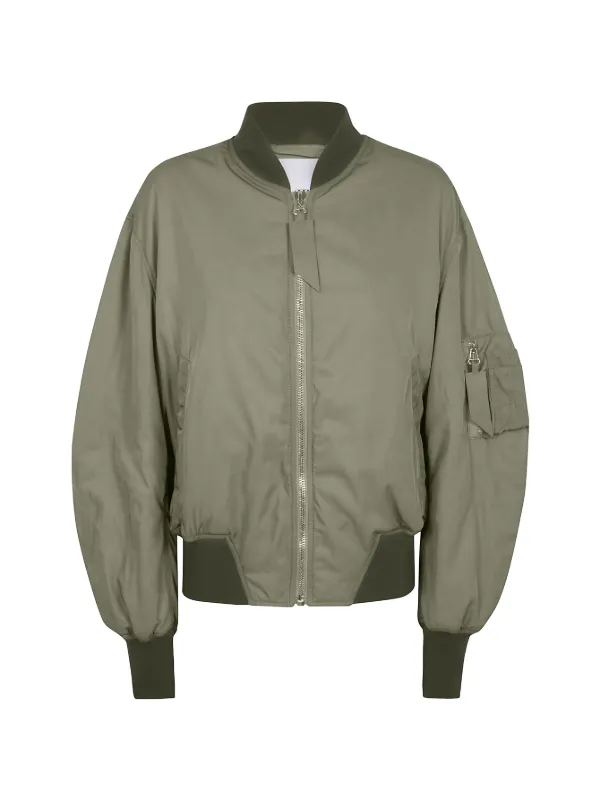 The Attico Anja Bomber Jacket in Green