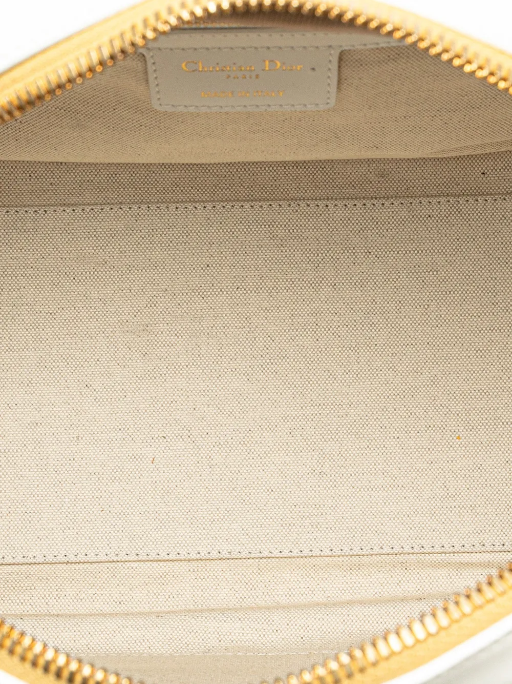 Pre-owned Dior 2021 Medium Padded Etoile Leather Vibe Zip Bowling Bag Satchel In Gold