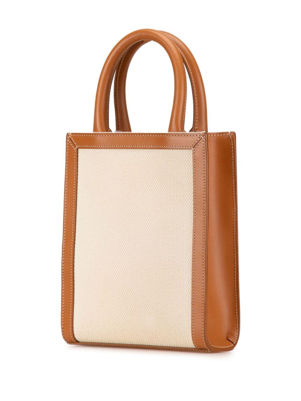 Céline Pre-Owned 2021 Mini Canvas Vertical Cabas boekentas - Bruin