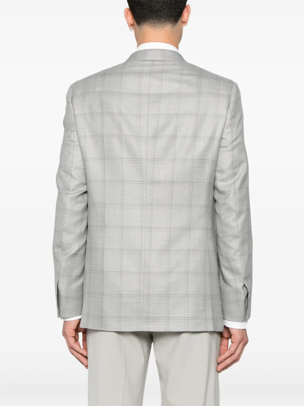 Brioni Geruite blazer Grijs